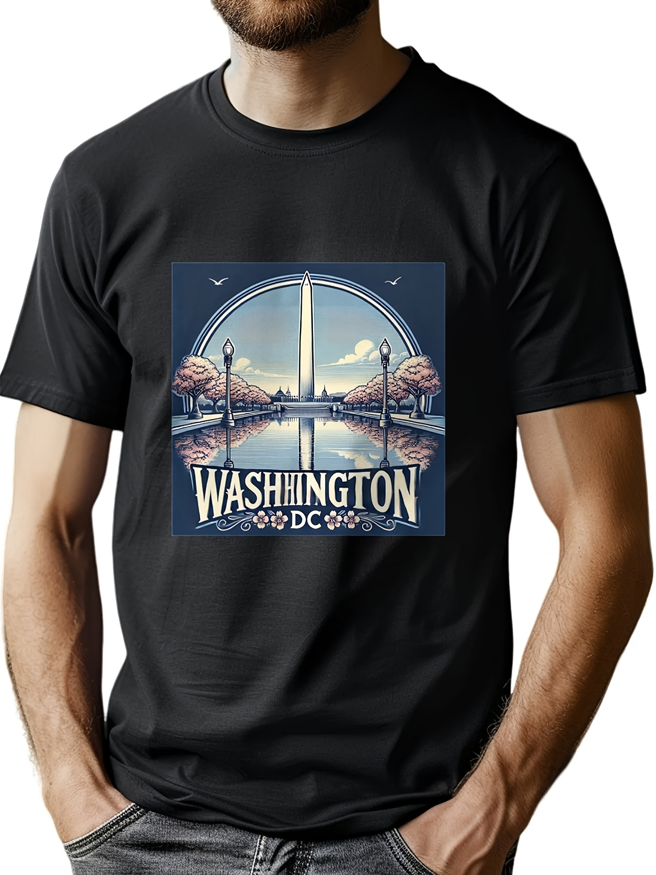 Tee Graphic Print - Men's Washington DC Skyline Graphic T-Shirt