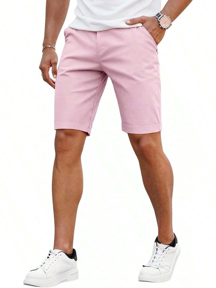 Mens Stretch Chino Shorts 9 In - Shorts Chino Slim のレビューと価格