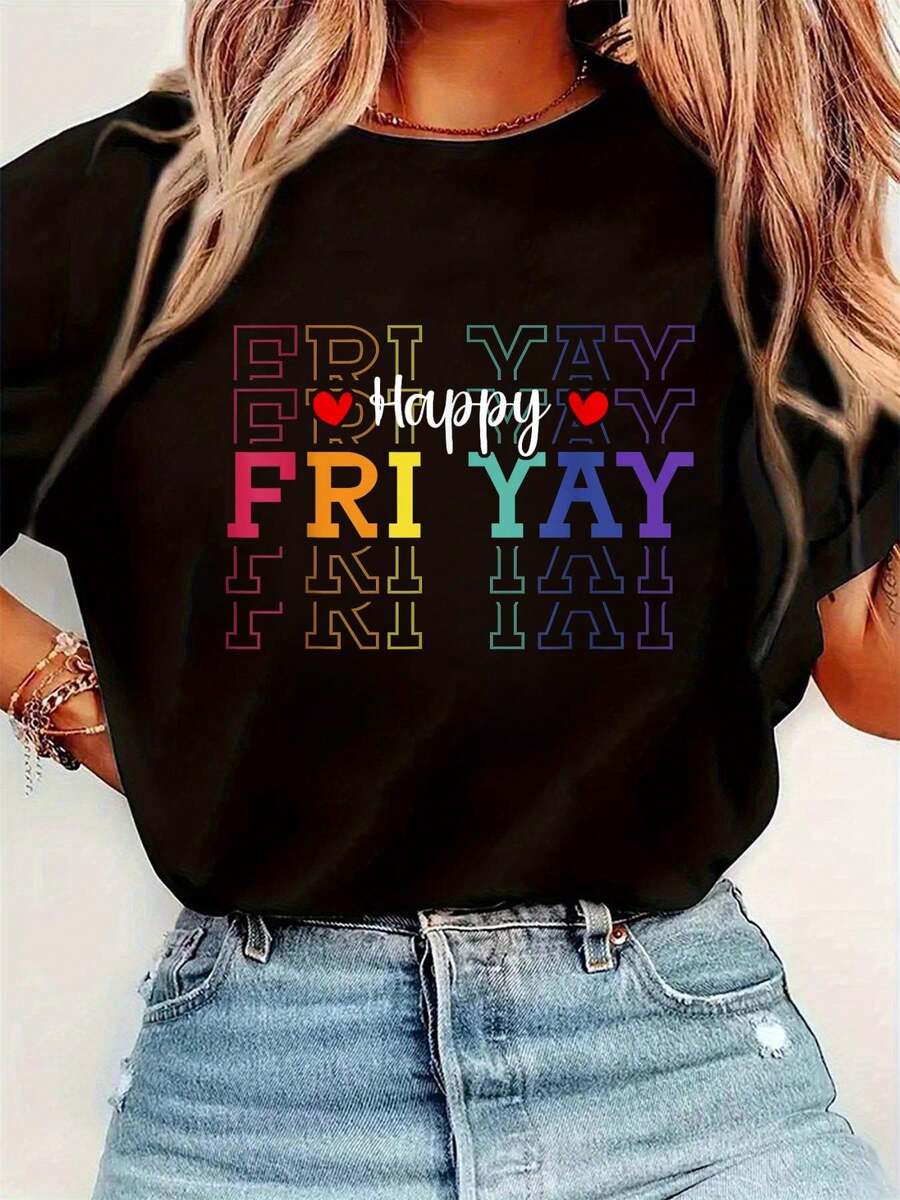 Funny Friday Lover Graphic Pri - Tee Graphic Print のレビューと価格