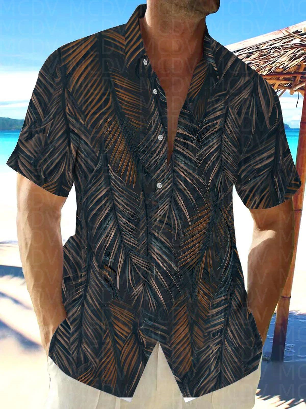 Cute Pattern Men's Hawaiian Sh - Shirt Camp Collar のレビューと価格