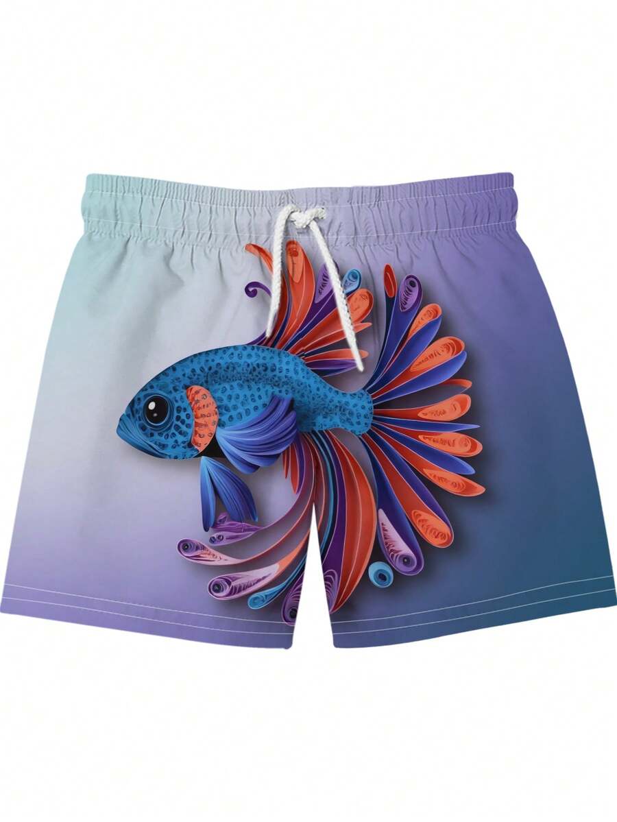 Gradient Purple Blue Swim Trun - Swim Trunk Quick Dry のレビューと価格