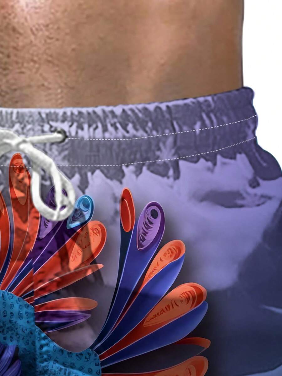 Gradient Purple Blue Swim Trun - Swim Trunk Quick Dry のレビューと価格