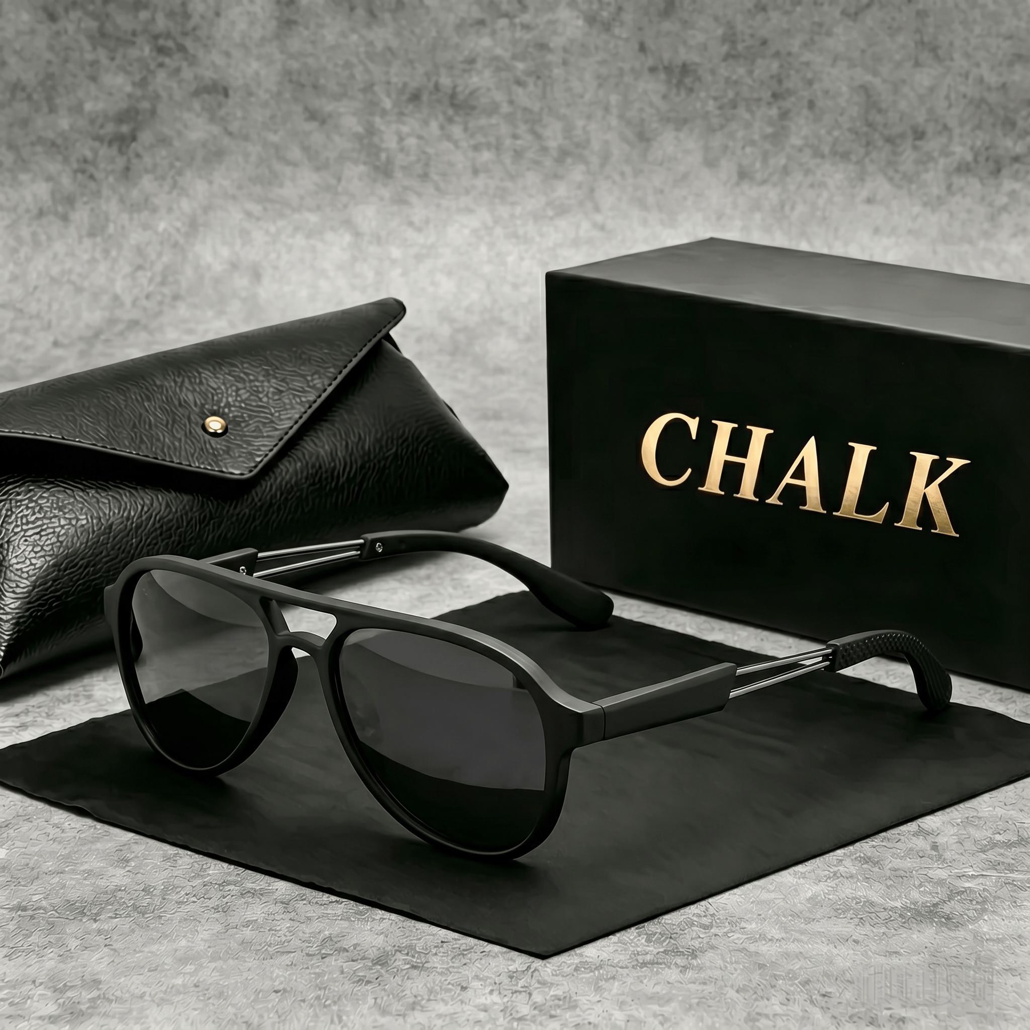 CHALK Men's Vintage Dual-Bridg - Sunglasses Aviator Polarized のレビューと価格