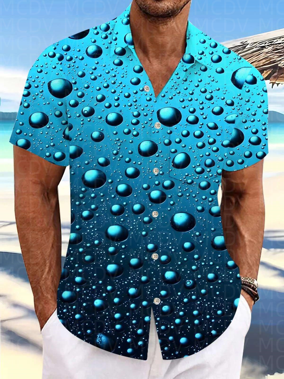 Trump Pattern Men's Hawaiian S - Shirt Camp Collar のレビューと価格