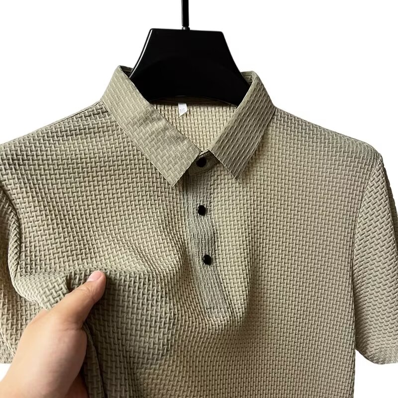 Summer New Men's Lop-up Hollow - Polo Shirt Pique のレビューと価格
