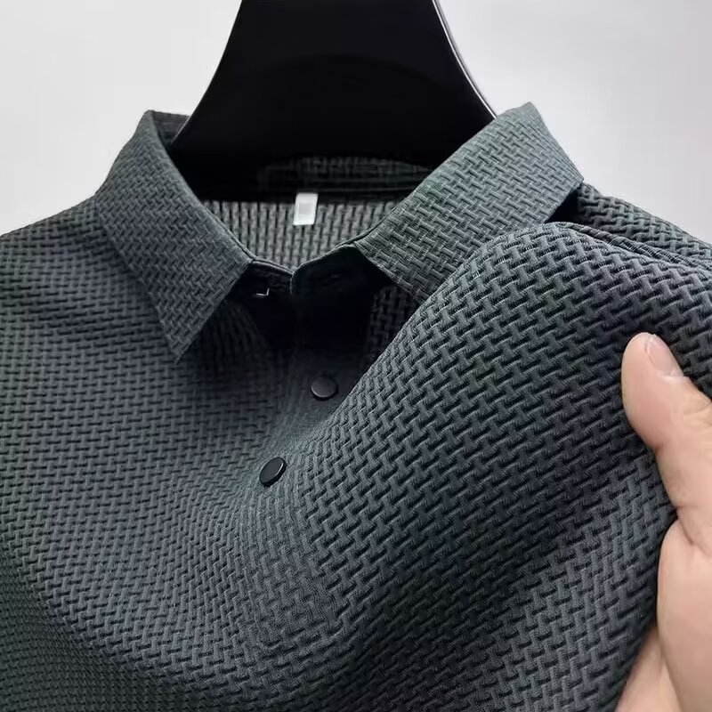 Summer New Men's Lop-up Hollow - Polo Shirt Pique のレビューと価格