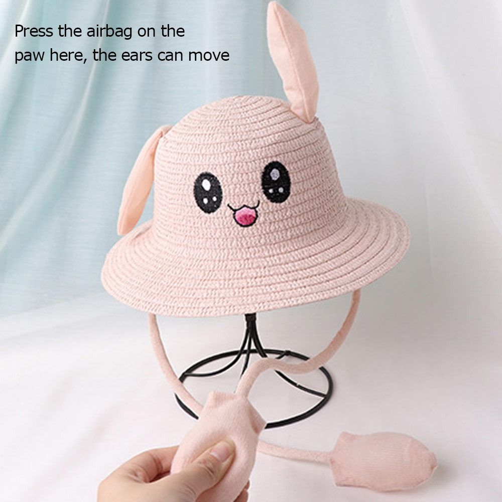 Summer Bucket Cap Moving Ears  - Bucket Hat Straw のレビューと価格