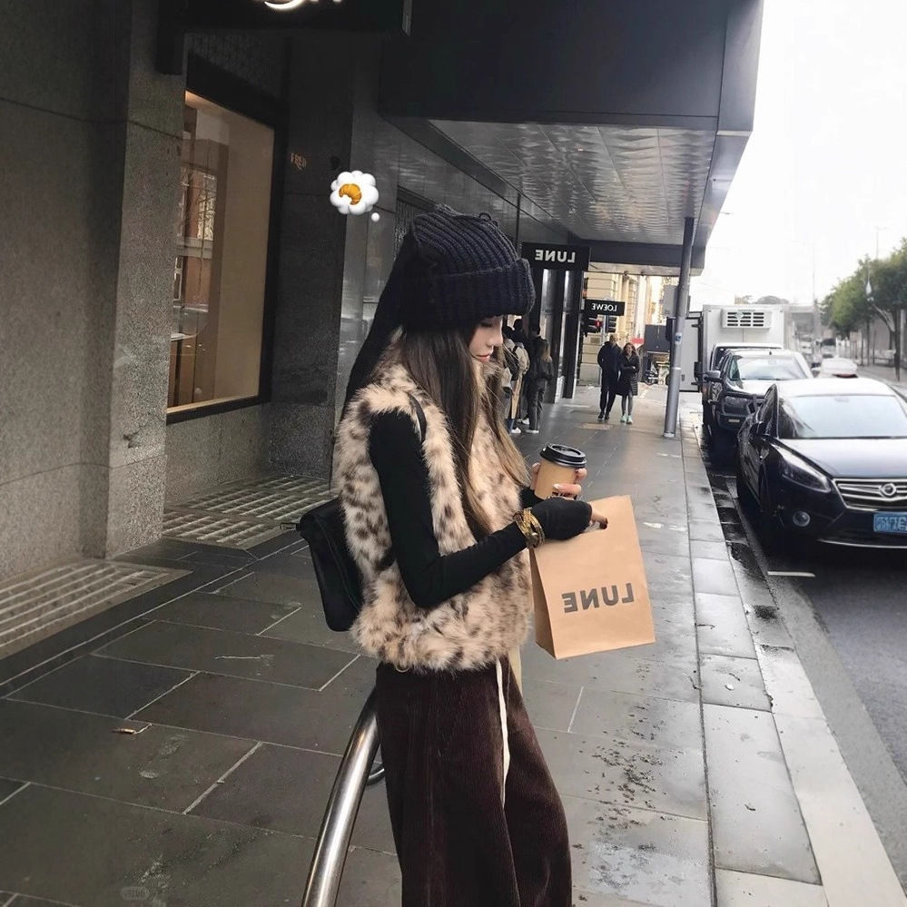 Women Faux Fur Vest Coats Shor - Short Linen Drawstring のレビューと価格