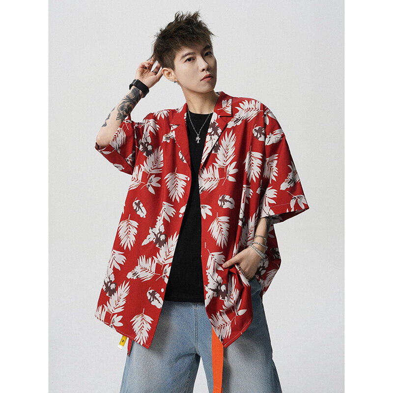 Summer Vintage Floral Print Lo - Resort Shirt Floral のレビューと価格