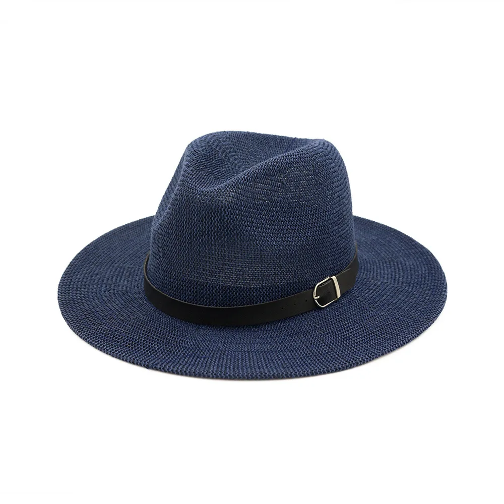 Navy Blue Beach Straw Hat Wome - Bucket Hat Straw のレビューと価格