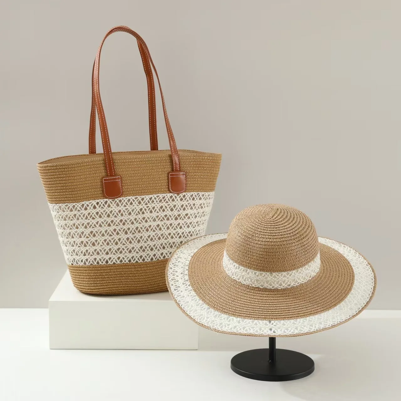 Large Capacity Straw Woven Bag - Bucket Hat Straw のレビューと価格