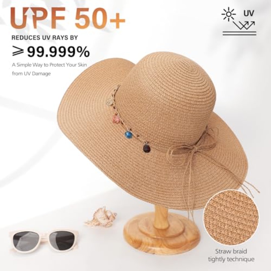 Trifabricy Beach Sun Straw Hat - Packable Hat Nylon のレビューと価格