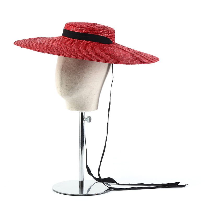 15cm Wide Brim Straw Hat Flat  - Bucket Hat Straw のレビューと価格
