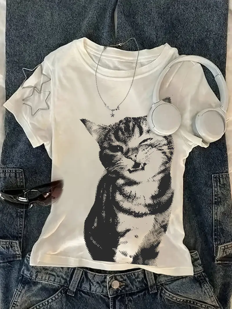 Summer Harajuku Letter Graphic - Tee Graphic Print のレビューと価格