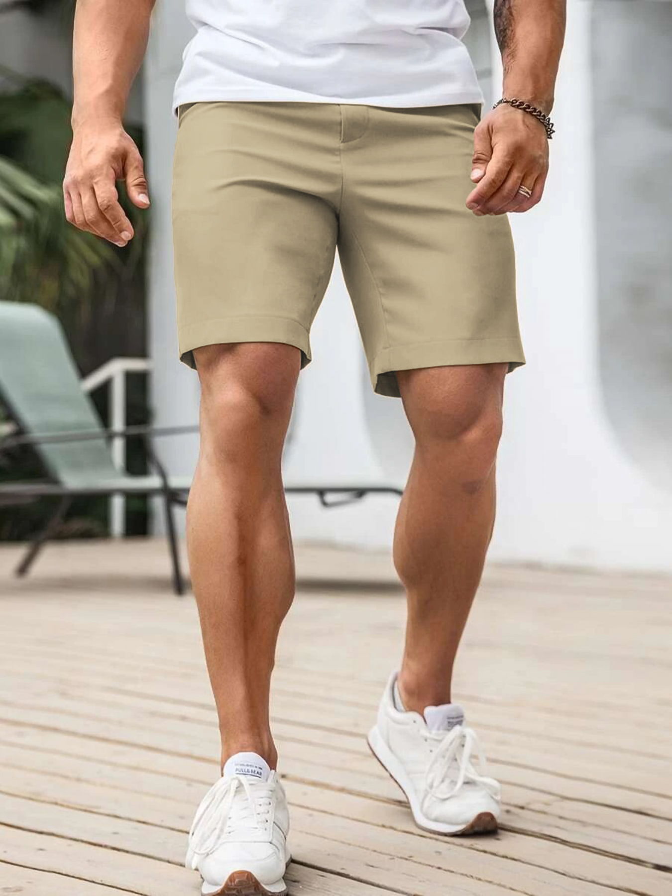 Men's Business Casual Chino Sh - Shorts Chino Slim のレビューと価格