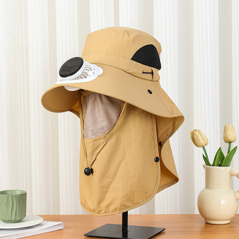 Men Solar Fan Hat Wide Brim UP - Bucket Hat Straw のレビューと価格