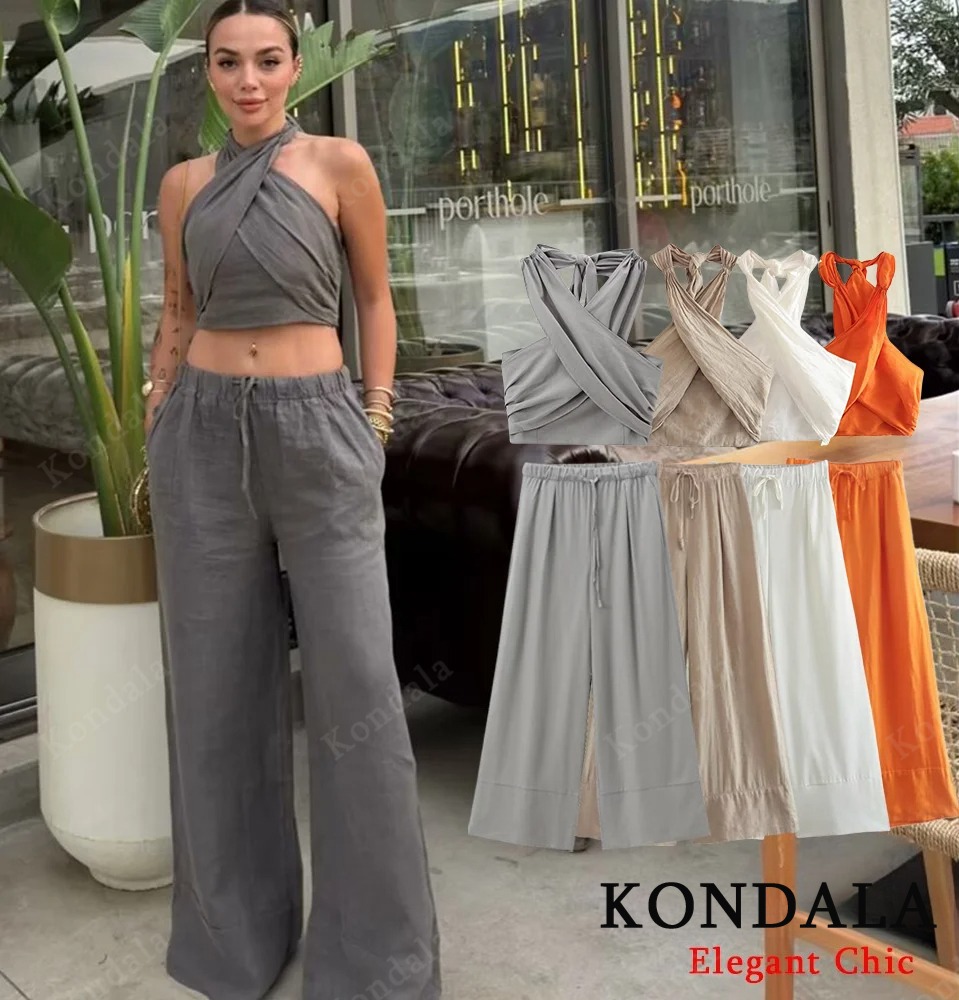 KONDALA Sexy Casual Crossover  - Short Linen Drawstring のレビューと価格