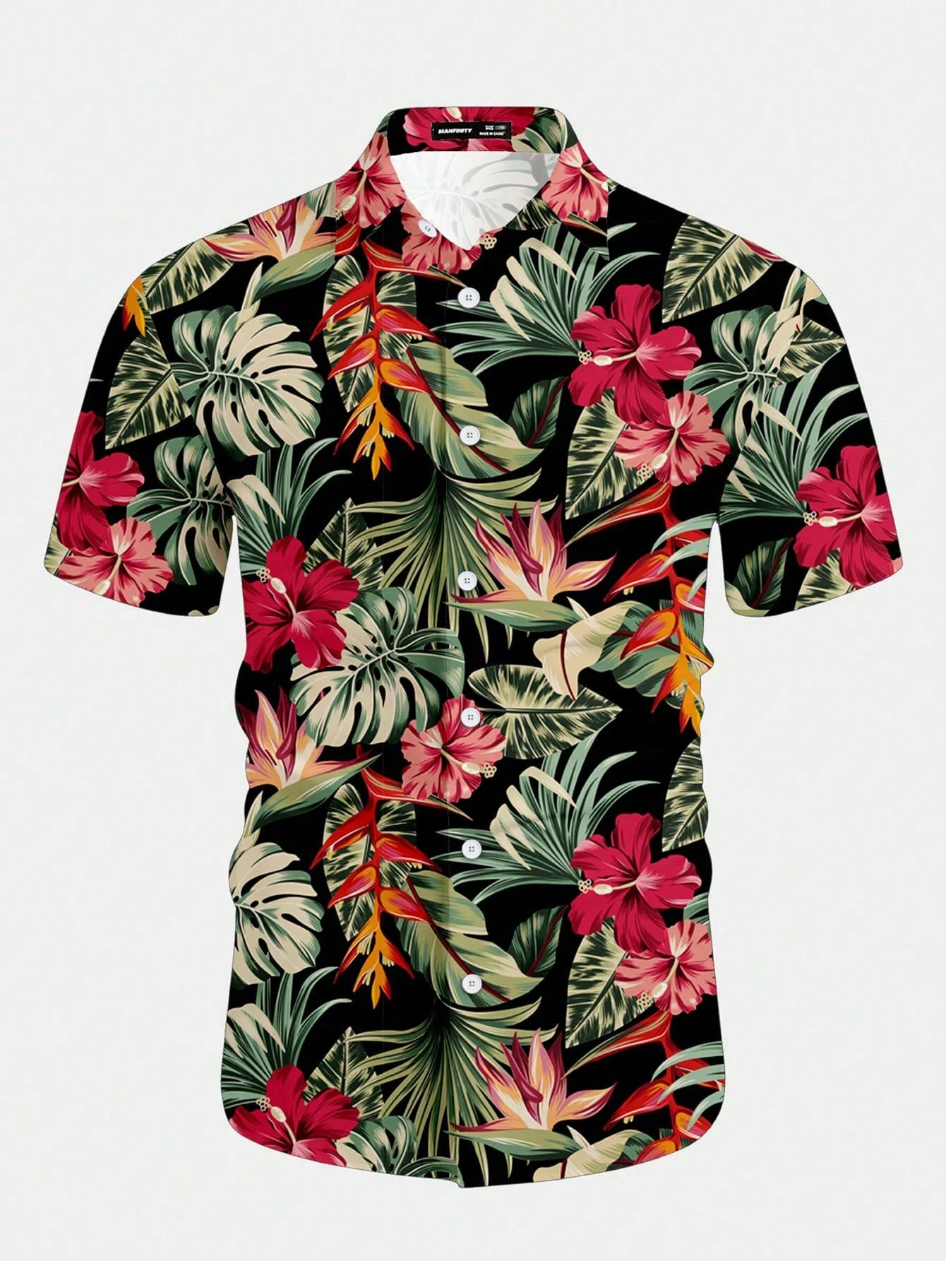 Casual Hawaiian Shirt Men Trop - Resort Shirt Floral のレビューと価格