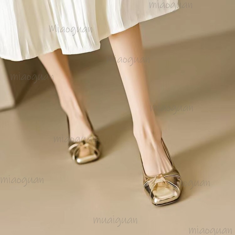 Cover Toe Low Heel Pumps Women - Casual Sandal Leather のレビューと価格