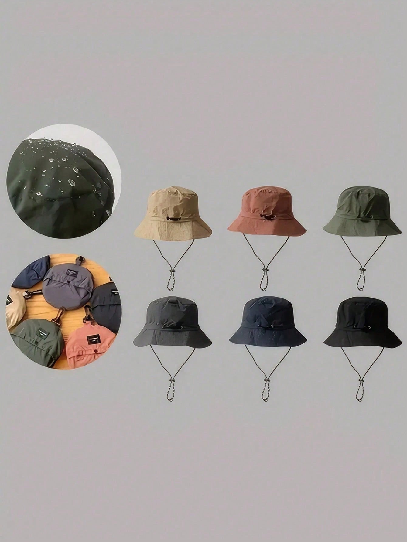 1 Pc Waterproof Bucket Hat, Fo - Packable Hat Nylon のレビューと価格
