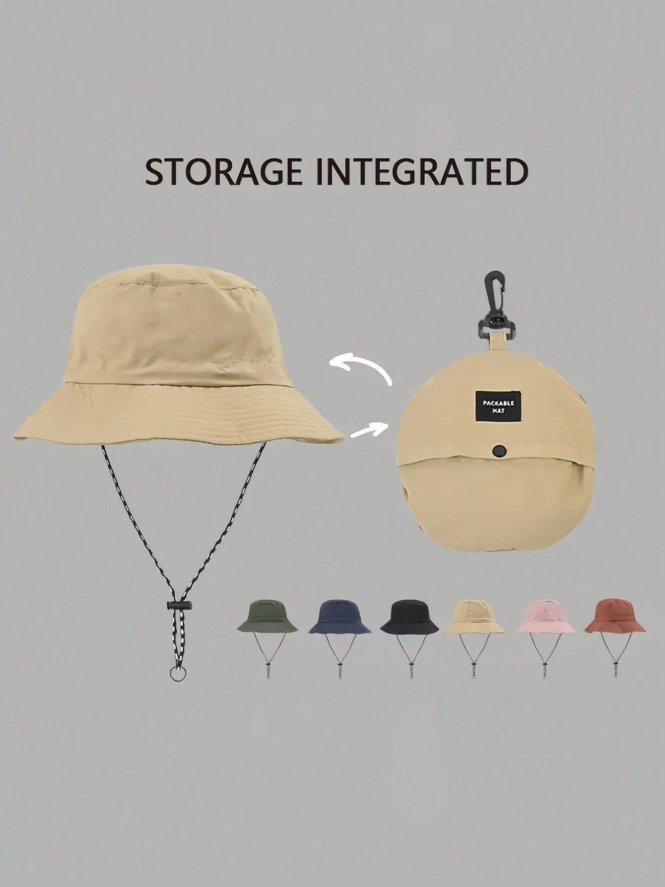 1 Pc Waterproof Bucket Hat, Fo - Packable Hat Nylon のレビューと価格