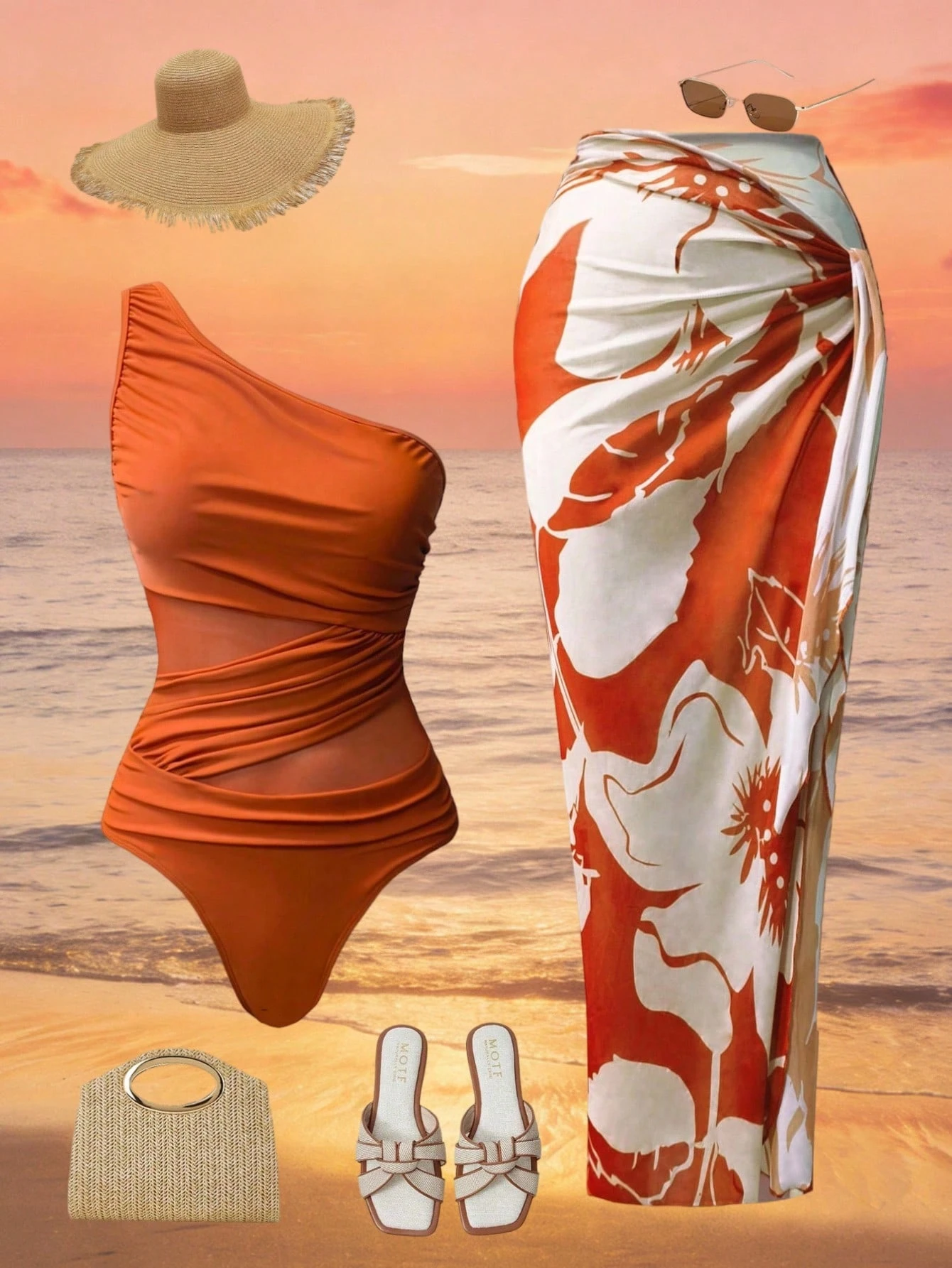 One-Piece Ruched One-Shoulder  - Sarong Men Wrap のレビューと価格