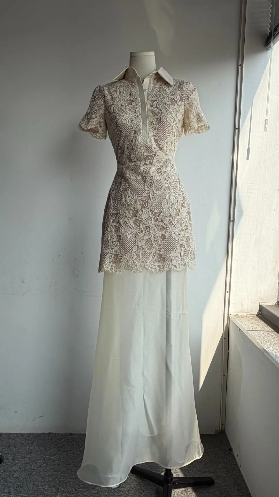 Vintage High Collar Short Slee - Resort Shirt Floral のレビューと価格