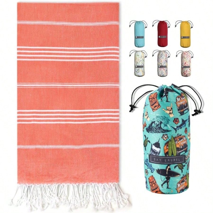 Turkish Beach Towel With Trave - Beach Towel Large のレビューと価格