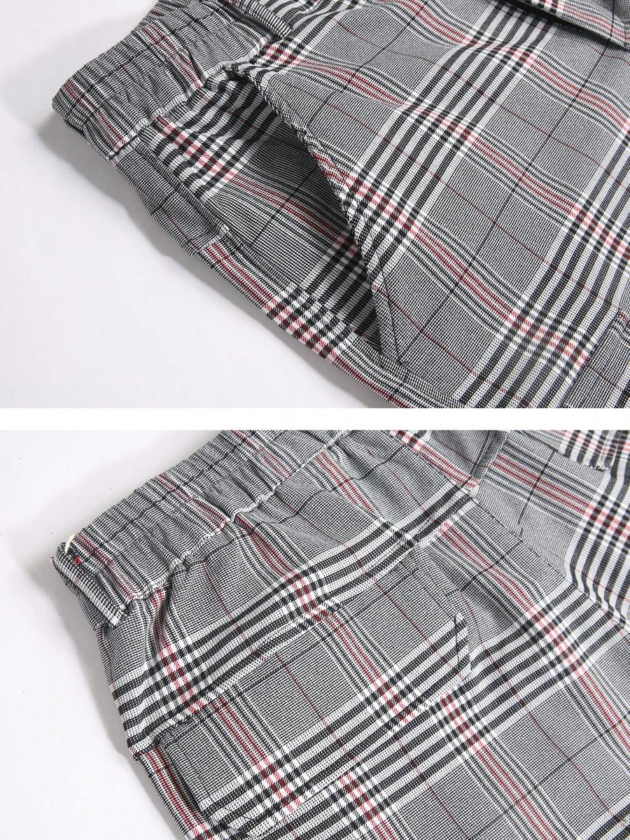 Mens Slim Fit Stretch Plaid Dr - Shorts Chino Slim のレビューと価格