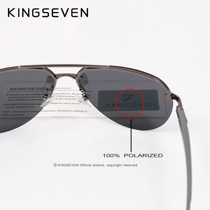 KINGSEVEN  Rimless Pilot Sungl - Sunglasses Aviator Polarized のレビューと価格