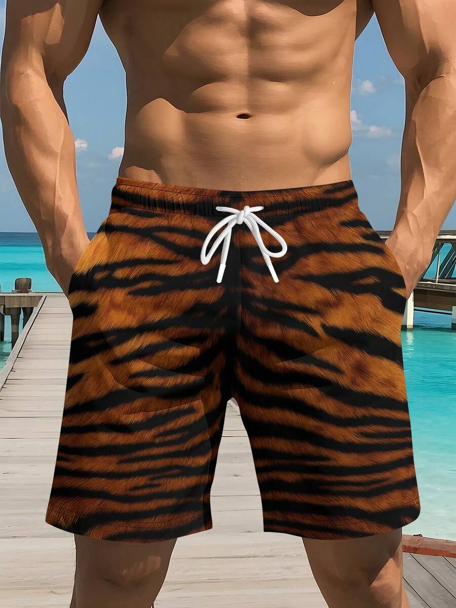 Mens Bold Tiger Stripe Swim Tr - Swim Trunk Quick Dry のレビューと価格