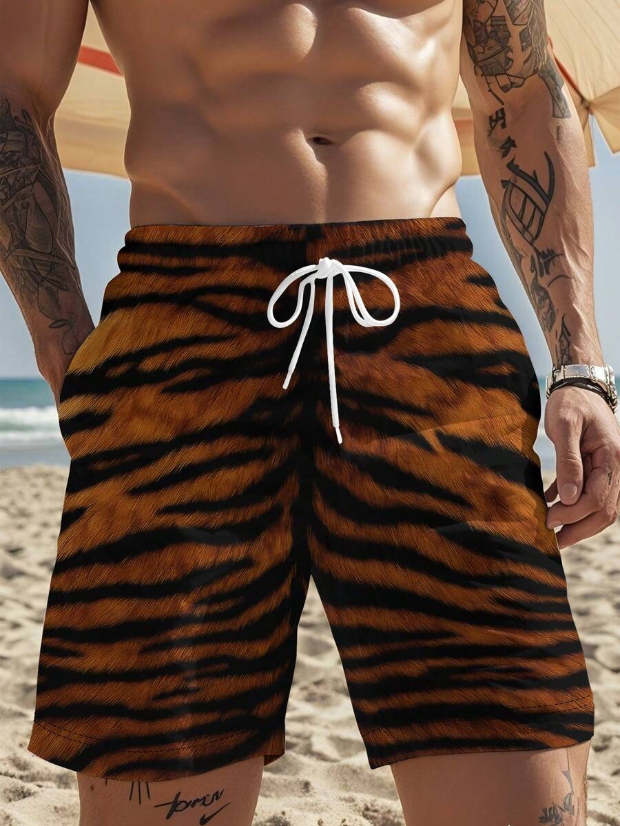 Mens Bold Tiger Stripe Swim Tr - Swim Trunk Quick Dry のレビューと価格
