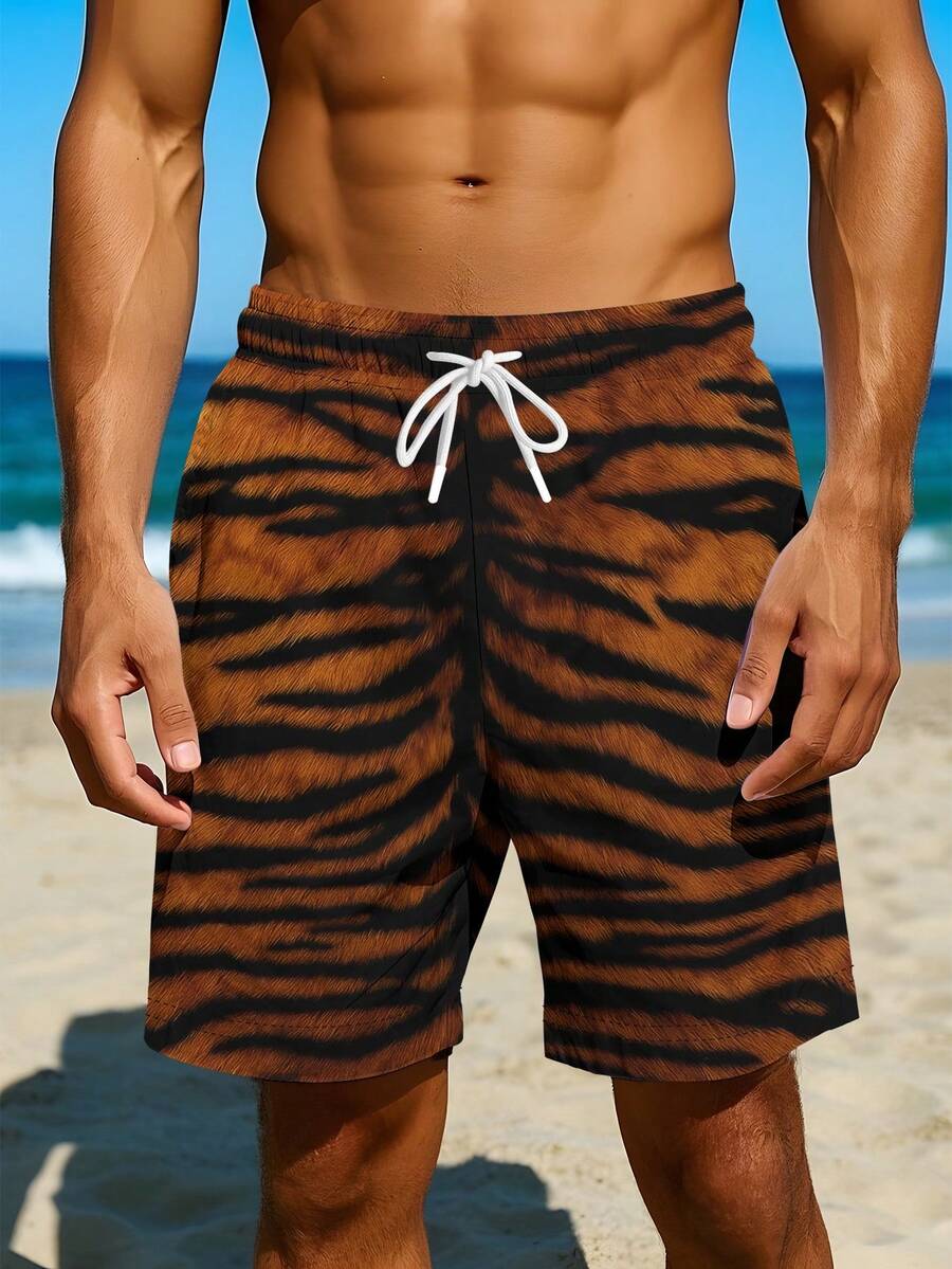 Mens Bold Tiger Stripe Swim Tr - Swim Trunk Quick Dry のレビューと価格