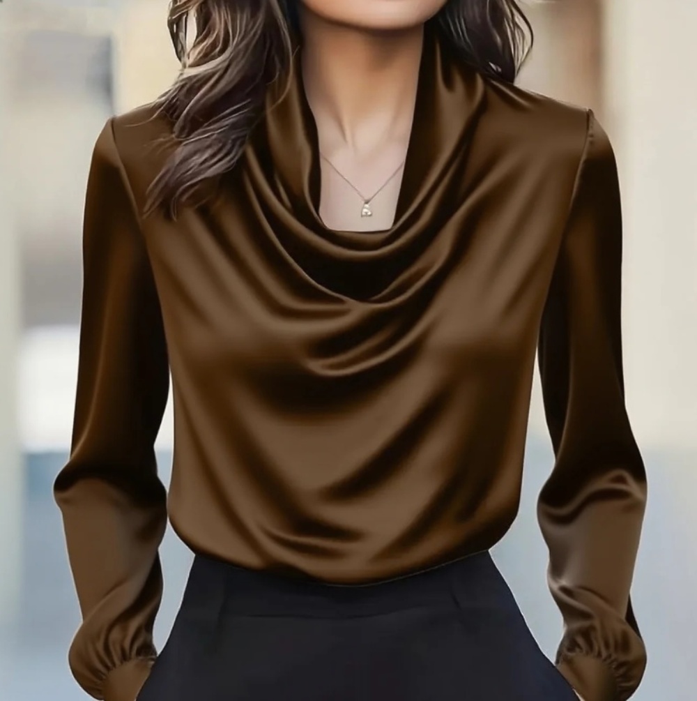 Autumn fashion elegant tempera - Shirt Camp Collar のレビューと価格