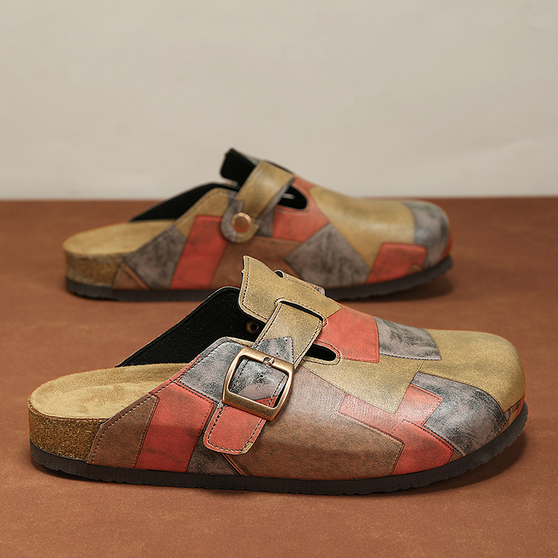 Unisex Cork Closed Toe Slipper - Flip Flop Leather Men のレビューと価格
