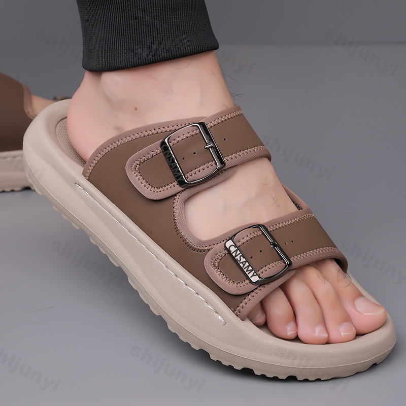 Men's Slippers 2025 Summer Bre - Flip Flop Leather Men のレビューと価格