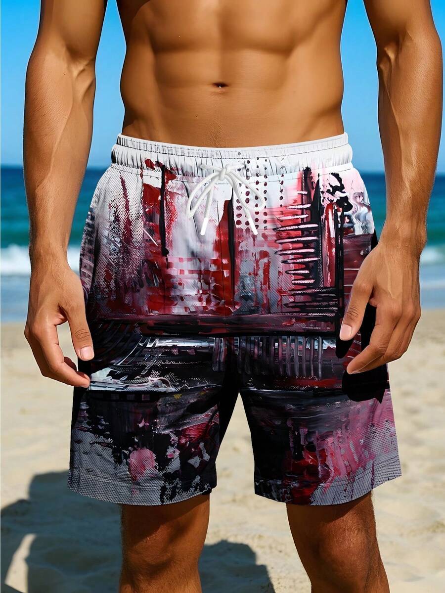 Mens Abstract Artistic Swim Tr - Swim Trunk Quick Dry のレビューと価格
