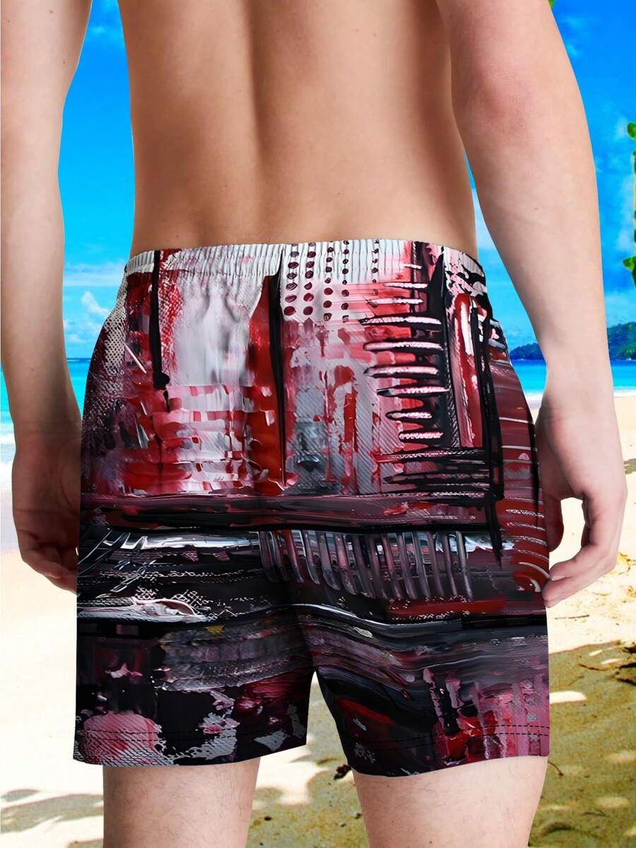 Mens Abstract Artistic Swim Tr - Swim Trunk Quick Dry のレビューと価格
