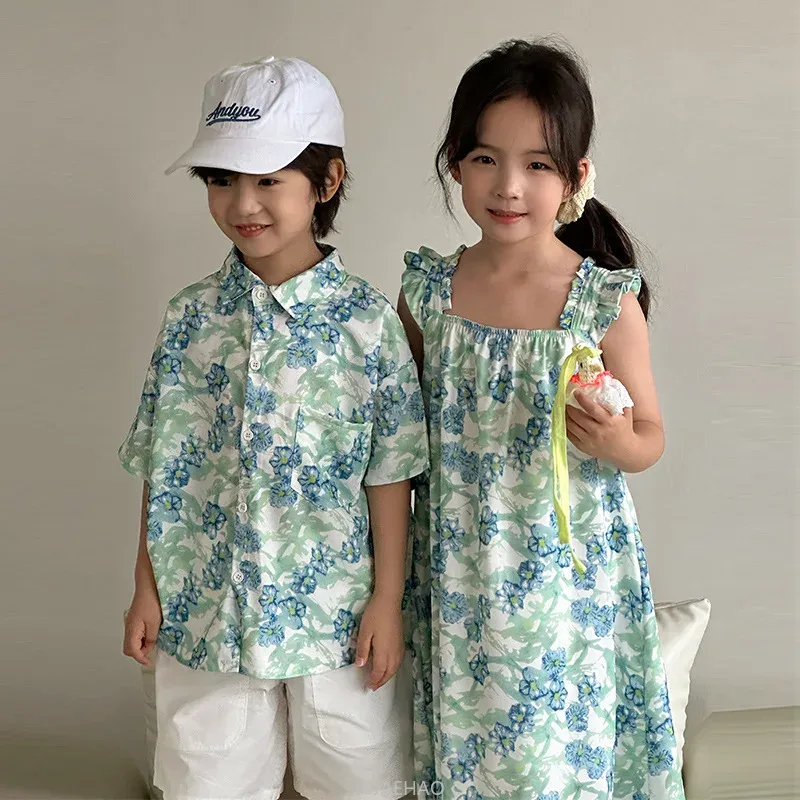 Look Boys Shirts Korean Childr - Resort Shirt Floral のレビューと価格