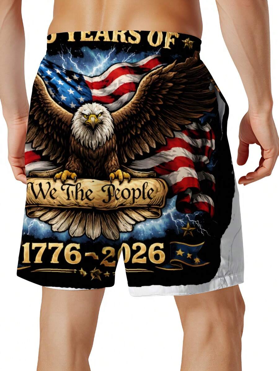 Patriotic Swim Trunks Men Beac - Swim Trunk Quick Dry のレビューと価格
