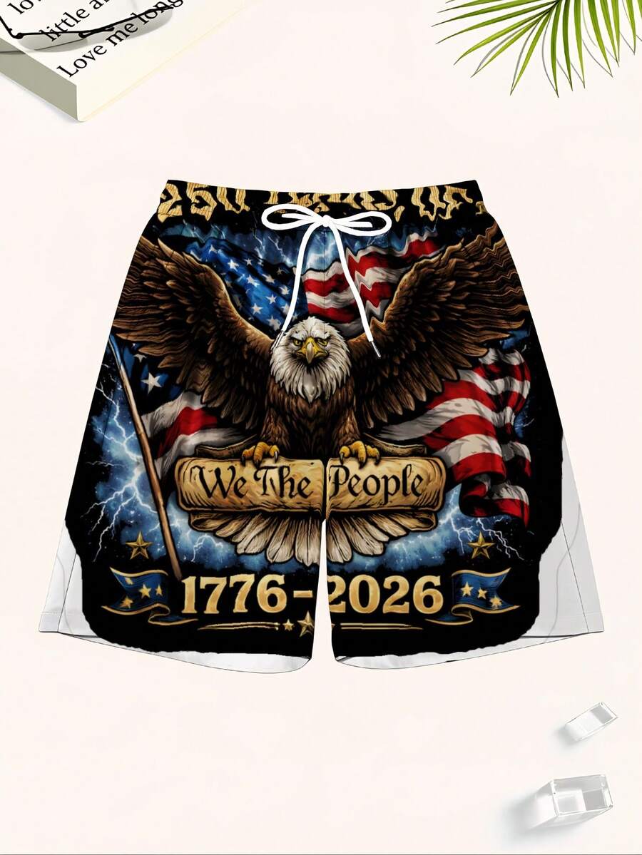 Patriotic Swim Trunks Men Beac - Swim Trunk Quick Dry のレビューと価格