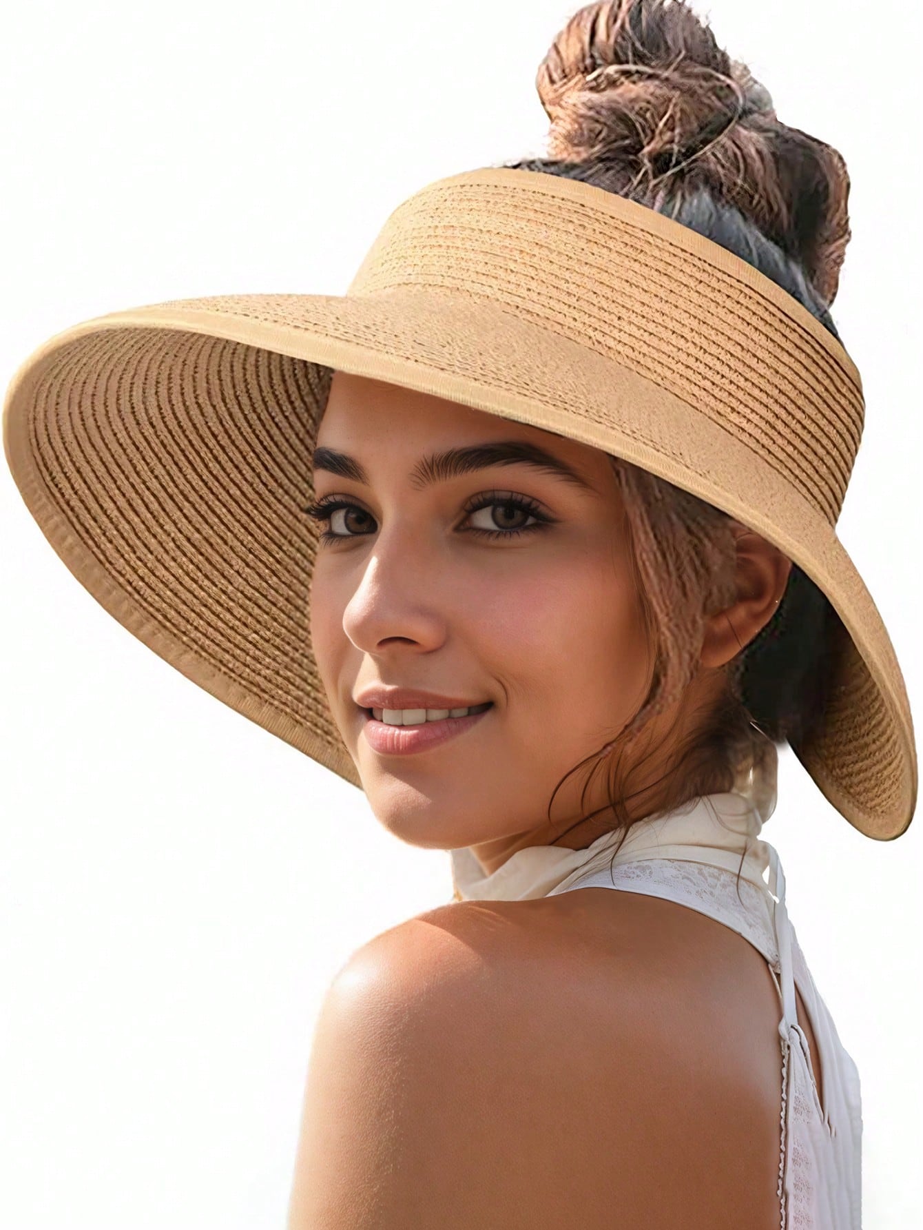 Sun Visor Hats For Women Wide  - Packable Hat Nylon のレビューと価格