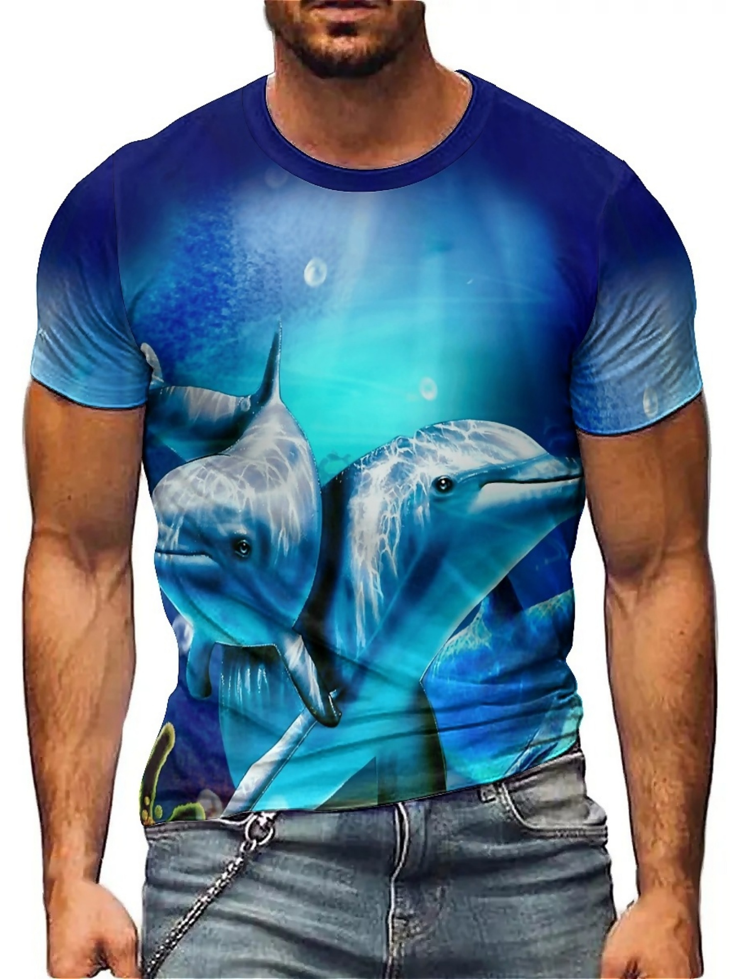 Men'S Ocean Animal Dolphin Pri - Tee Graphic Print のレビューと価格