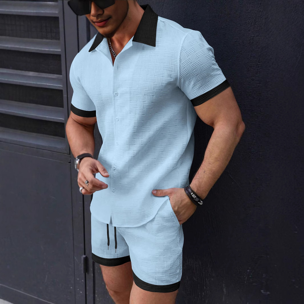 Matching Sets Trend Men Suit   - Short Linen Drawstring のレビューと価格