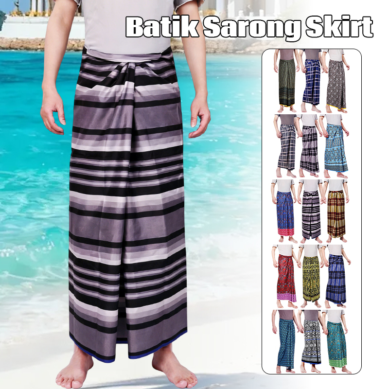 Men Women Batik Sarong Skirt E - Sarong Men Wrap のレビューと価格