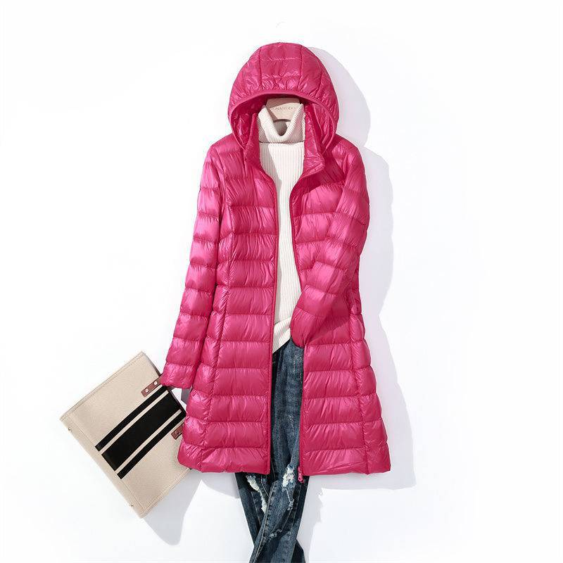 Women Long Puffer Jackets 2024 - Packable Hat Nylon のレビューと価格