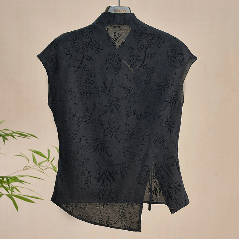 Retro Thin Shirt New Chinese S - Shirt Camp Collar のレビューと価格