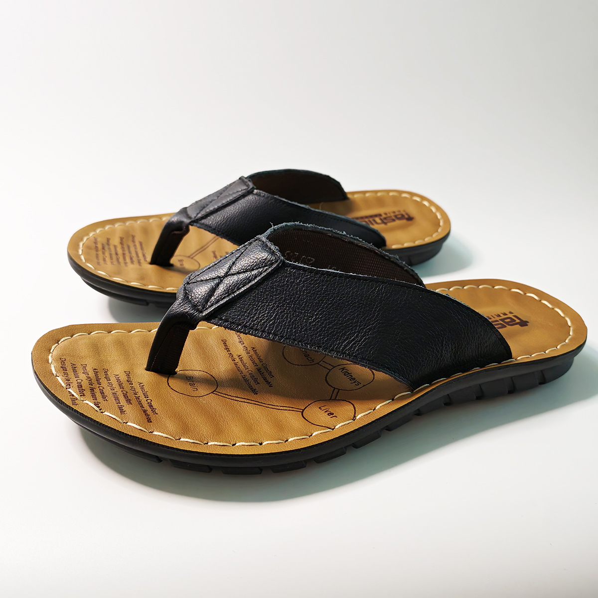 Summer Shoes Men Slippers Genu - Flip Flop Leather Men のレビューと価格