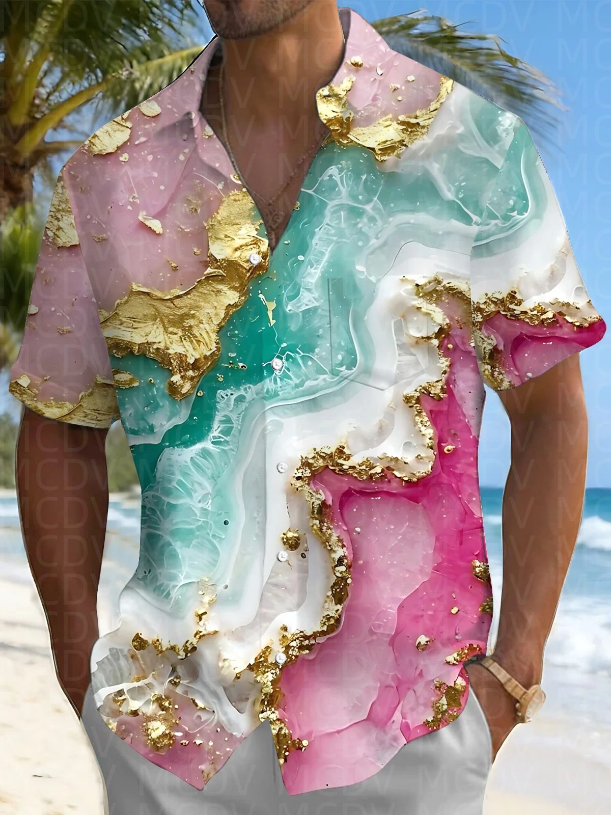 Bird Pattern Men's Hawaiian Sh - Shirt Camp Collar のレビューと価格