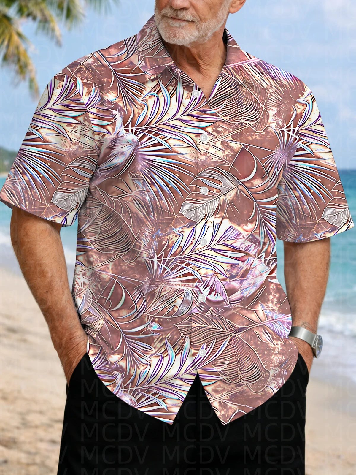 Bird Pattern Men's Hawaiian Sh - Shirt Camp Collar のレビューと価格